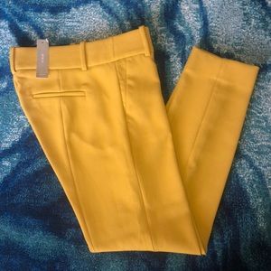 J. Crew Cameron Pants in Golden Yellow, Size 2
